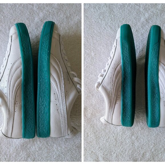 PUMA Basket Classic White & Teal Sneakers – Women’s (EUR 37) - Picture 12 of 12